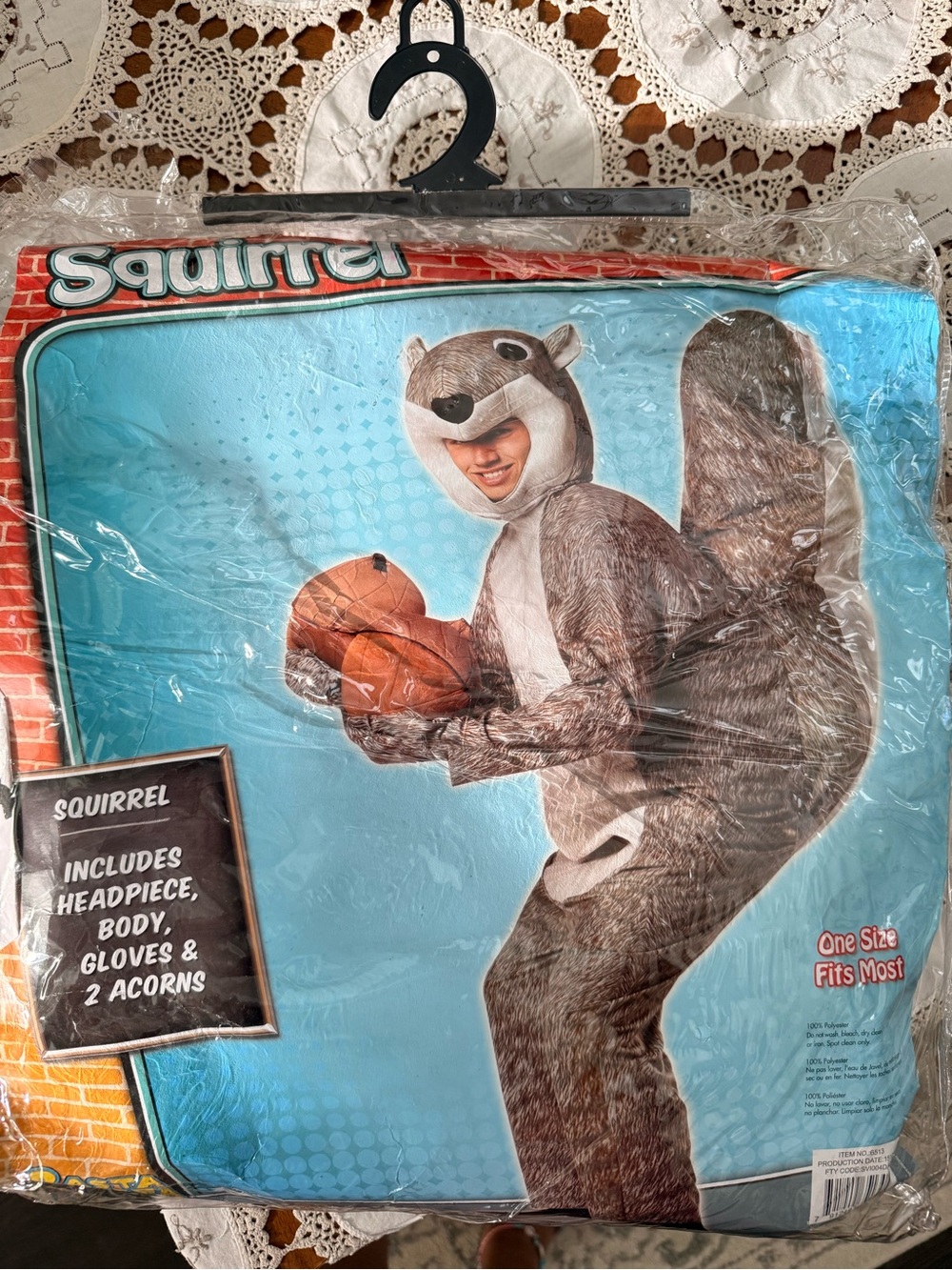 Squirrel Adult costume- One Size fits most